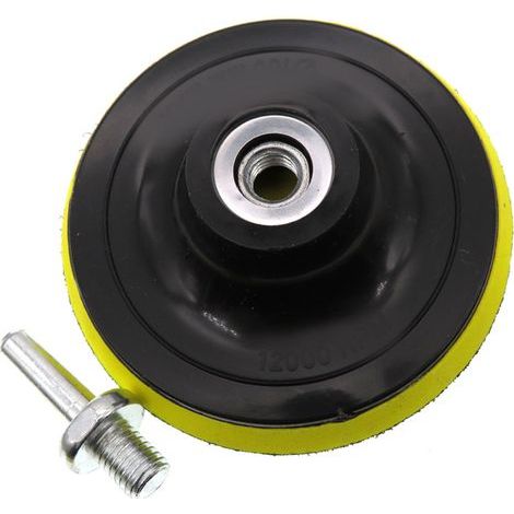 Set of 7 wool polishing pads for drills, with self-adhesive sponge adapter, for 5-inch M10 connecting rod threads. (1/5)