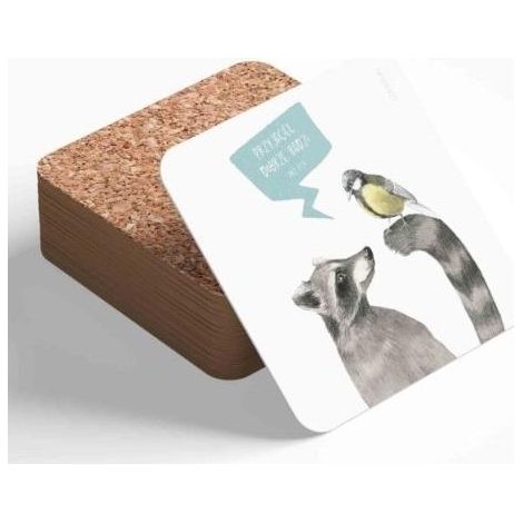 Posavasos de corcho: Un amigo da buenos consejos.