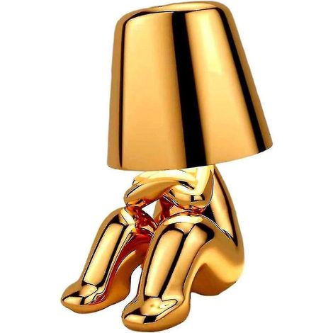 Goldene Touch-Nachttischlampe, wiederaufladbare kabellose Schreibtischlampe, tragbare Dekolampe mit USB-Ladefunktion – Gold (1/5)
