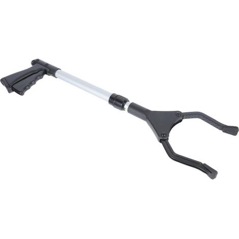 Pince à déchets rétractable 1 pièce, robuste, pour personnes handicapées, avec bâton de préhension pour personnes âgées, pour ramasser les déchets de cheminée et de jardin, et les feuilles mortes. (1/5)