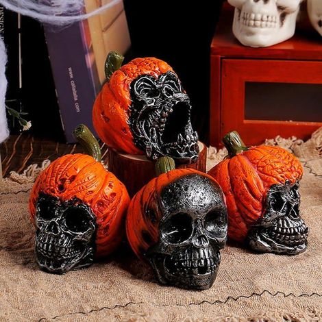 Décoration Halloween - TETSMG - Squelette Terrifiant - Ensemble de 4 - Résine - Effet réaliste (1/4)