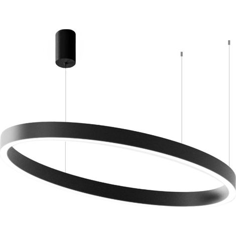 Lampadario moderno gea luce criseide s1g ovale fcrsn9o led nero alluminio silicone
