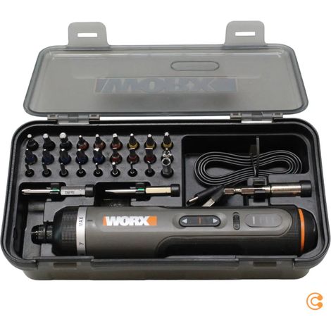 [NEUWERTIG] B-Ware Worx Akkuschrauber Schraubendreher Wx242 Bit Set Usb C Aufbewahrungsbox