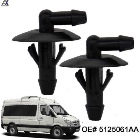 Anschlussstück für Scheibenwaschschlauch, kompatibel mit Mercedes-Benz Dodge Sprinter 2500 MB100 MB140, Scheibenwaschdüse, OE-Referenz 5125061AA (1/5)