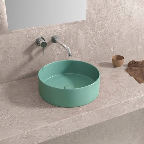 Lavabo tondo colore turchese opaco 35cm  KLT-350T kamalu
