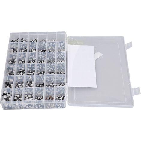 1520 Stück SMD-Elektrolytkondensatoren, 36 Werte, 1 µF–1000 µF, Aluminium-Sortiment (1/5)