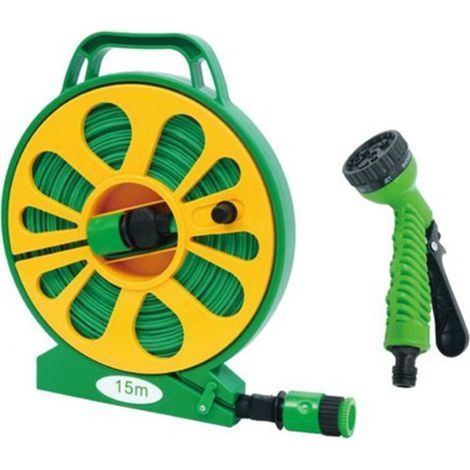 Enrouleur de tuyau, tuyau d'arrosage portable, tuyau plat en PVC, tuyau de jardin et de lavage de voiture (1/4)