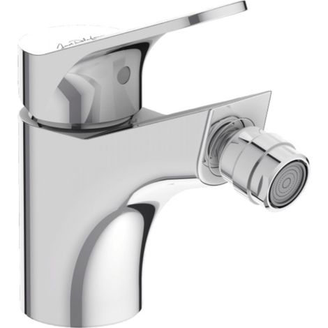 Jacob Delafon – Mitigeur bidet avec finition métal – Hauteur 136 mm – Débit 5 l/mn – Mécanisme cartouche céramique – Bague-limiteur de température (1/2)