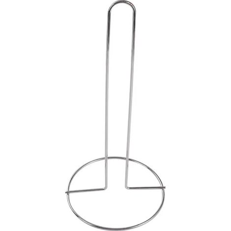 (Argent) 1 Porte-rouleau de papier essuie-tout vertical autoportant, noir/argenté, à ouverture facile d'une seule main (1/5)