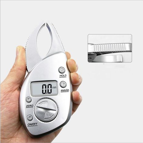 Misuratore digitale LCD per la misurazione del grasso corporeo, utile per rilevare le rughe della pelle e calcolare la percentuale di grasso corporeo per uomini e donne. (1/5)