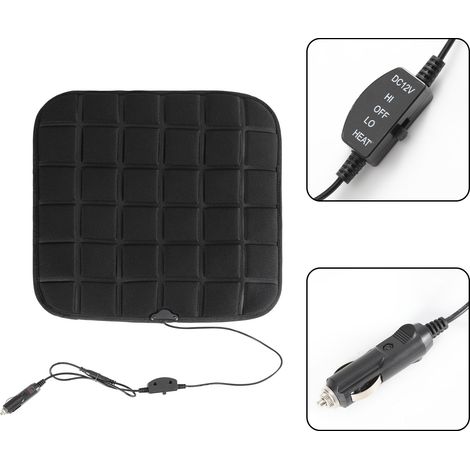 Wolketon Cojín de asiento calefactable 12V asiento delantero con calefacción Cojín de la cubierta para el coche Piezas Cojín de asiento con calefacción (1/5)