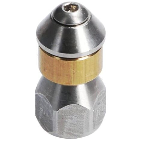QORVA-Buse rotative pour nettoyage de tuyaux de nettoyeur haute pression entrée IG acier inoxydable laiton 5800 MPa (1/5)