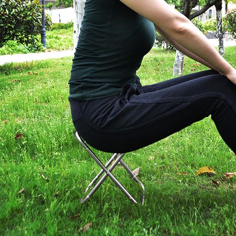 Tabouret pliant portable en alliage d'aluminium pour le camping, les pique-niques et la pĂŞche en plein air (1/5)