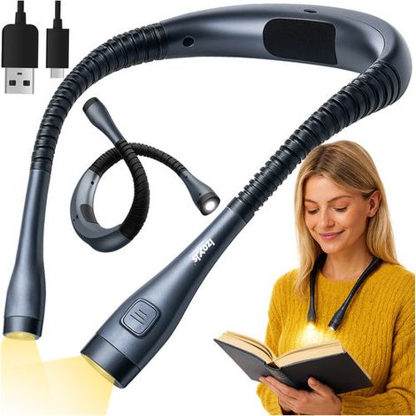 LED-Halsleselampe - verstellbar, wiederaufladbar