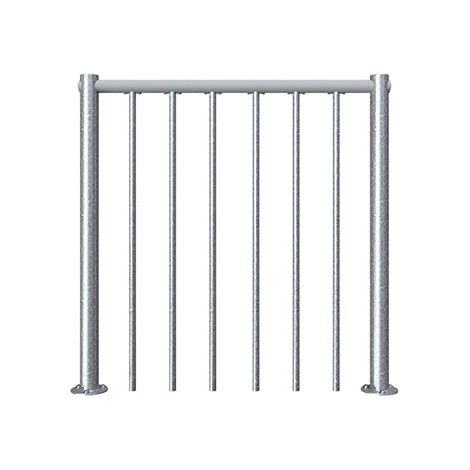 Balustrade escalier extérieur - Acier galvanisé et PVC - Longueur 1m - Main-courante en PVC - RE-I-RV-PVC-EXT
