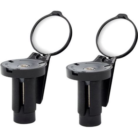 Fahrradspiegel – Lenkerspiegel – Universal – 360° drehbar – Rund – 37 x 33 mm – Acryl + ABS-Kunststoff – Schwarz (1/5)