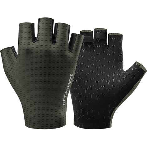Gants de cyclisme respirants sans doigts, taille L - Verts (1/5)