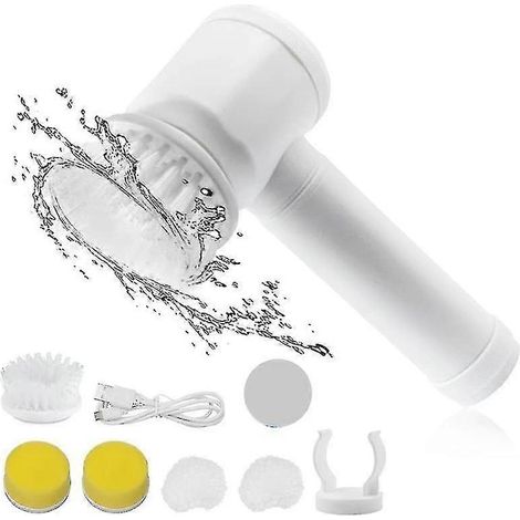 Balai électrique rotatif sans fil AURA Hold, brosse manuelle avec 6 pièces de rechange (1/5)