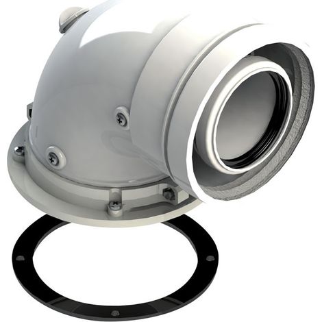 Coude Coaxial 90° À Bride Pour Chaudière À Condensation Ferroli Ø60/100 Mm