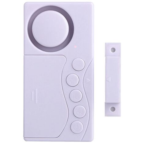 Alarme d'ouverture de porte magnétique isolée, alarme de réfrigérateur laissé ouvert, alarme de porte et fenêtre retardée, sonnette de rappel, alarme antivol, maison blanche 8.84.83.8cm, 2 pièce