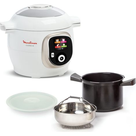 Moulinex Cookeo+ Multicooker Intelligente, 150 Ricette Pre-Programmate, 6 Modalità di Cottura, Capacità 6 Litri, 1600W, Bianco, CE85CA