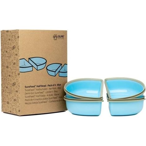 Demi-bols SureFeed bleus lot de 4, 200 ml, compatible uniquement SureFeed Connect (1/4)