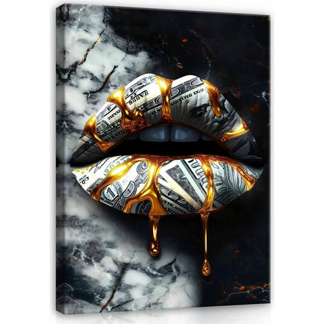 toile Murale femme bouche marbre grand pour chambre salon 40x30 (1/3)