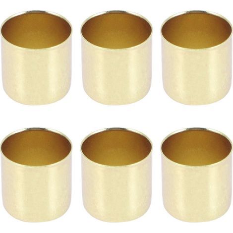 6-teiliges Set aus Kerzenhaltern, Bechern und Behältern aus Eisen, Kerzenständer – 2,3 x 2,3 cm – Gold (1/3)