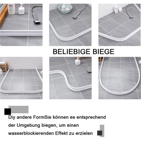 Striscia di tenuta in silicone flessibile per box doccia, ideale per bagni, docce e servizi igienici (1 m) (1/4)