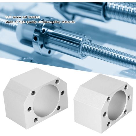 Support d'écrou à visser 2 pièces, pièces de bille CNC, 10 trous de fixation, accessoire de tour en alliage d'aluminium, précis (1/5)