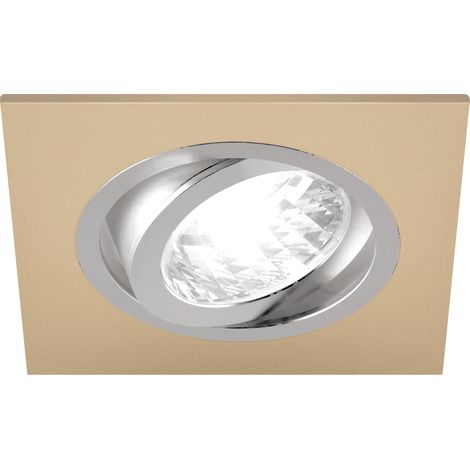 Foco de techo, beige, cromado, D, 50W, GU10, IP20, aluminio, Ideus 03625 (1/2)