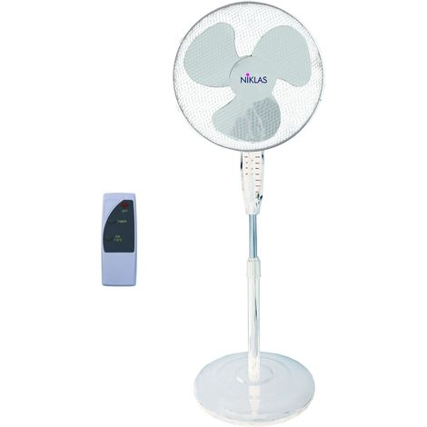 Ventilatore a piantana a 3 pale direzionabile e inclinabile con telecomando Niklas Comfort