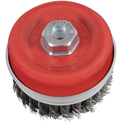 Spazzola a tazza kwb aggressor flex 100 mm filo acciaio 0,5 mm (1/4)
