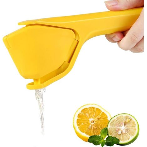 Manuelle Zitronenpresse, zusammenklappbar für platzsparende Aufbewahrung, zur einfachen Zubereitung von Saft aus Zitronen, Limetten, Zitrusfrüchten, Orangen und anderen Früchten. (1/4)