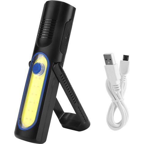 Lampe de travail LED rechargeable par USB, lampe de travail COB avec aimant pour le camping et les situations d'urgence (1/5)