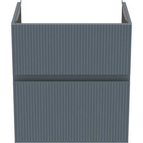 Ideal Standard Finesse - Mueble de lavabo, 50x38x55 cm, 2 cajones, Ribbed Matt ashblue E3378UQ (1/3)