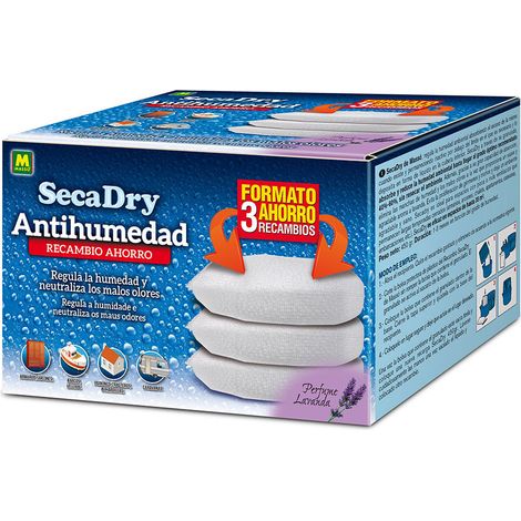 Recharges Anti-humidité Secadry Masso (pack 3) Absorption Efficace Et Continue De L'humidité - Massó (1/3)