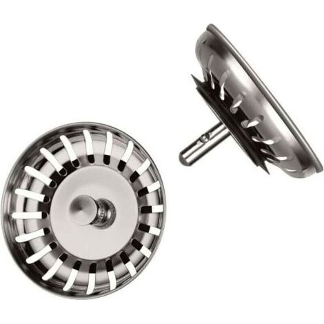 80-mm-Küchenspülen-Sieb. 2er-Set Küchenspülen-Siebe mit 2 Haarfängern. Universelles, verdicktes Küchenspülen-Sieb aus Edelstahl 304. Spülen-Sieb. Küchensieb. (1/5)