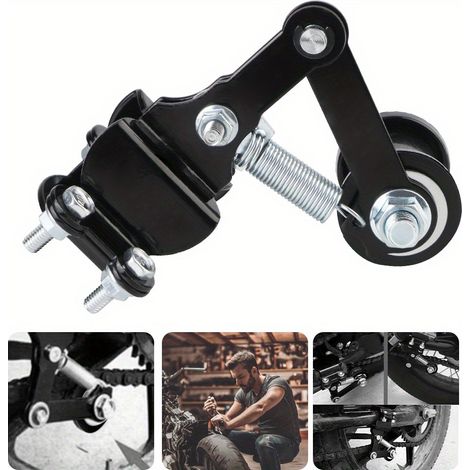 Tendeur de chaîne de moto universel, auto-ajustable, noir (1/5)
