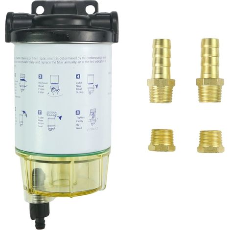 Filtre à huile avec séparateur eau‑carburant 35‑60494‑1 – Pour moteur hors‑bord – Accessoire d’entretien pour bateau et yacht (1/3)