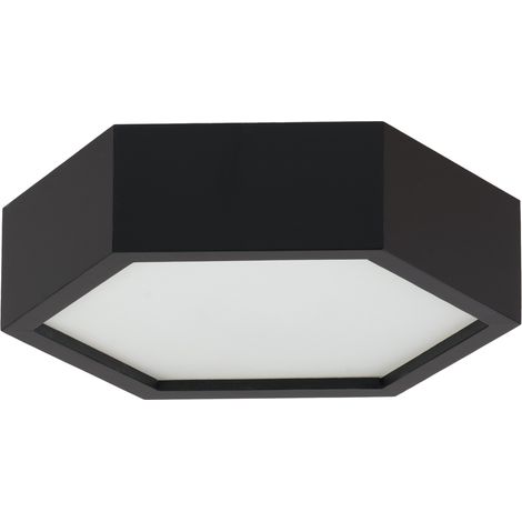 LEJA sechseckige Deckenleuchte 275 SCHWARZ für Wohnzimmer, Küche, Badezimmer STILVOLLE (1/5)