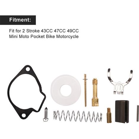 Kit de réparation de carburateur universel pièces de système de carburant adaptées pour 2 temps 43CC 47CC 49CC Mini Moto Pocket Bike Moto (1/3)