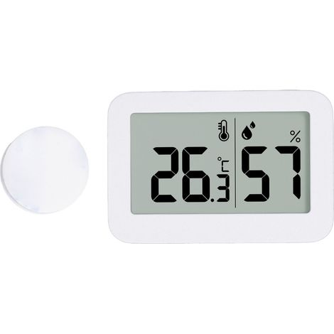 GARRYFIZH Thermomètre et hygromètre avec écran LCD AM PM ℉ ℃, surveillance en temps réel commutable, Date, horloge, Mini compteur de température et d'humidité (1/5)