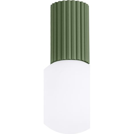 Spot plafond moderne olive, globe verre G9 IP44 SFERA (1/5)