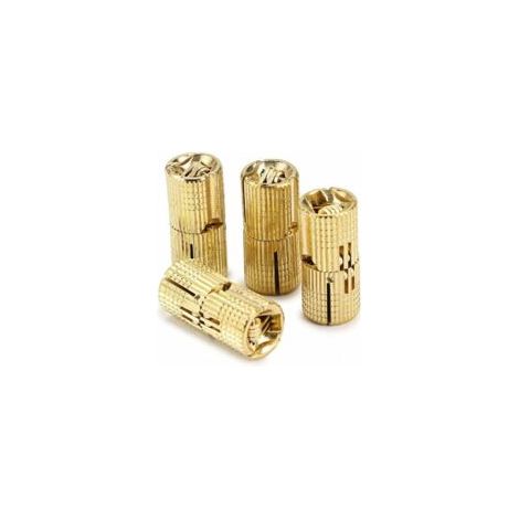 Lot de 4 charnières dissimulées en laiton de 16 mm, charnières dissimulées pour meubles, angle d'ouverture à 180 degrés- Crezuo (1/4)