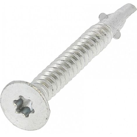 Autoperceuse Bi-Métal TF Torx à Ailettes 5.5X50 Inox A2/Acier Zingué Blanc (1/2)