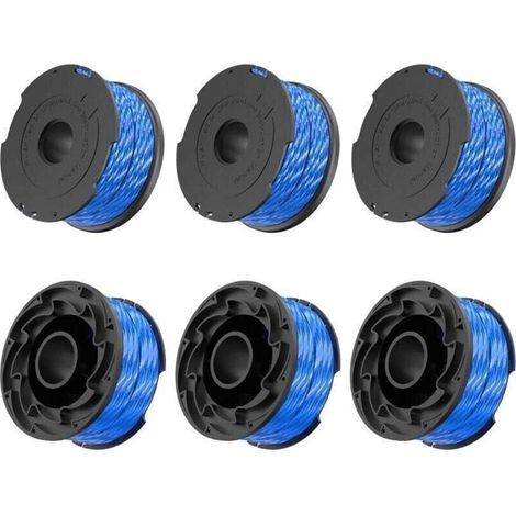 Lot de 6 bobines de fil pour débroussailleuse Black and Decker A6441, 1,65 mm, 12,2 m, pour débroussailleuse GL650SB, GL652, GL655, GL650SBK, GL650SZ, GL660P, GL680, GL680B (1/4)