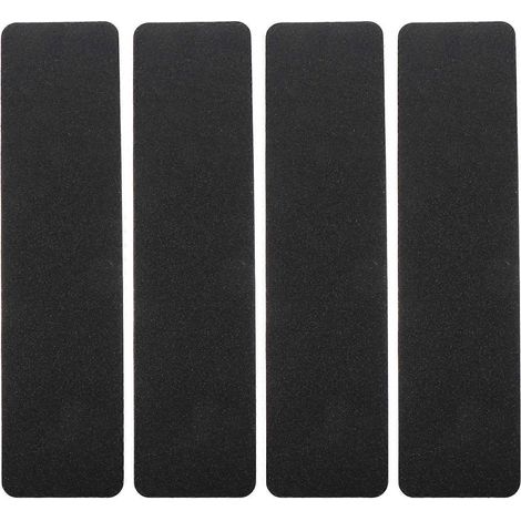 4 Stück Bodenrutschstreifen, vorgeschnitten, rutschfest, Sicherheitsbandrolle, für den Innen- und Außenbereich-61X15CM-Black (1/3)