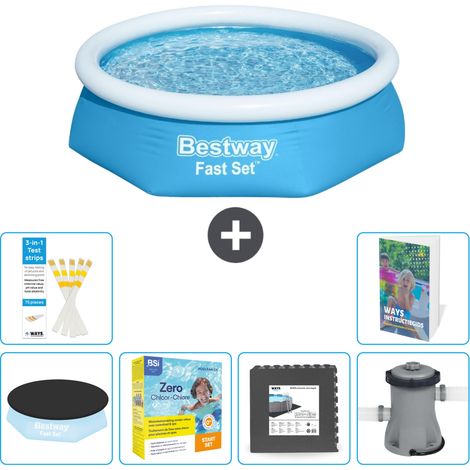Bestway Piscina Bestway Fast Set Rotonda - 244x61 cm - 7-pezzi  S85