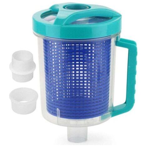 Swimming pool vacuum cleaner with mesh basket and integrated leaf collector, suitable for swimming pool cleaners, compatible with manual and automatic vacuum cleaners. (1/4)